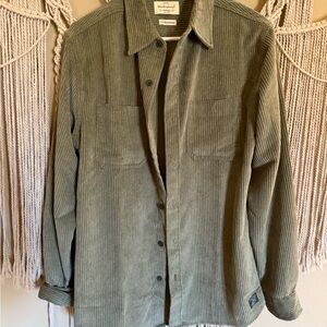 Weatherproof Vintage Green Corduroy Shirt